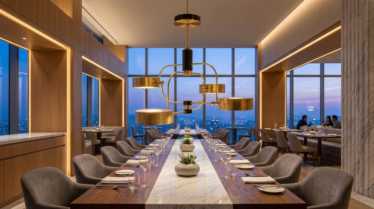 Люстра SL013 Any-home в ресторане